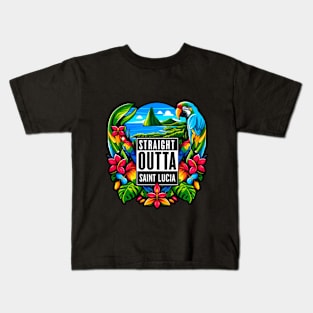 Straight Outta Saint Lucia Kids T-Shirt